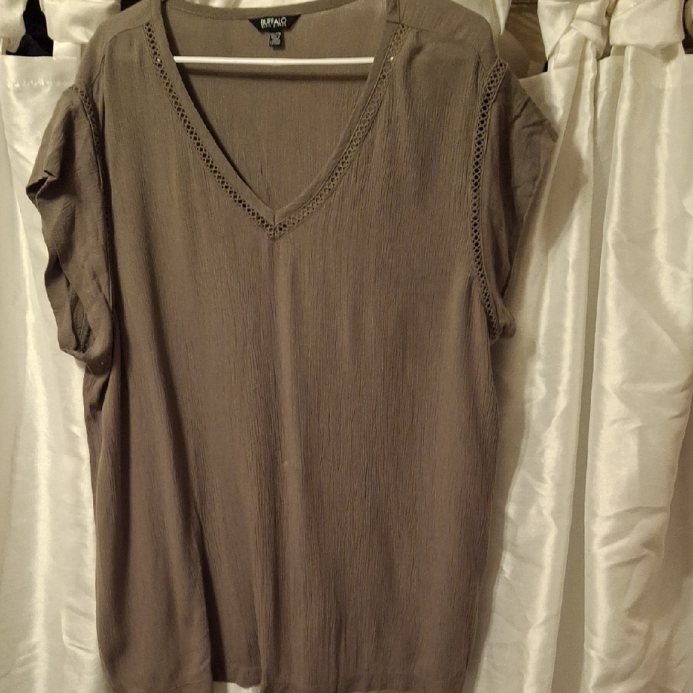 Buffalo David Bitton Green Short Sleeve Top XXL